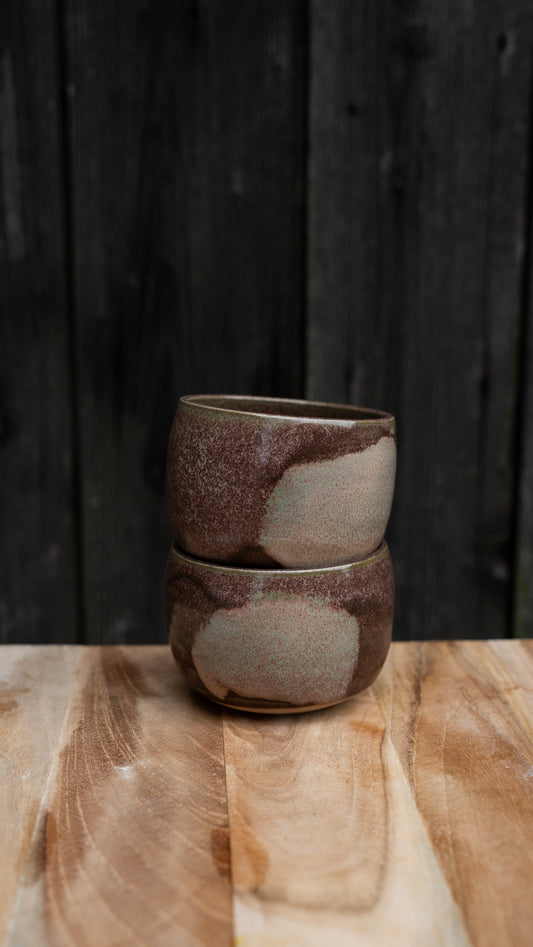 cappuccino bol groen / bruin